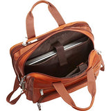 Kenneth Cole Reaction Colombian Leather Dual Compartment Expandable 15.6" Laptop Portfolio, Cognac