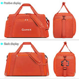 Gonex 60L Travel Duffle Bag, Weekender Overnight Duffel Bag with Shoe Compartment Orange