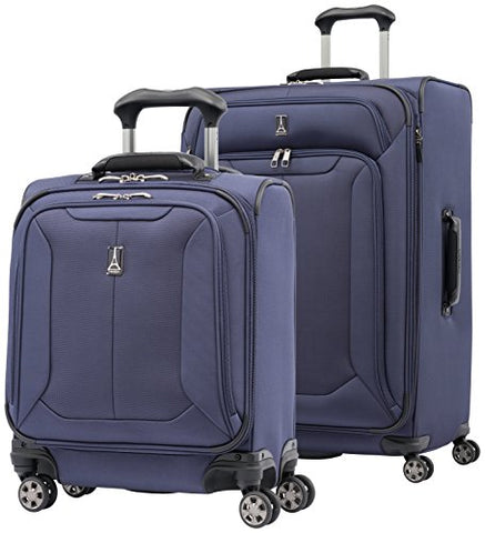Travelpro Skypro Lite 2-Piece Expandable 8-Wheel Luggage Spinner Set: 29" and 17" Compact Boarding Bag (Navy)