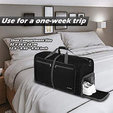 Gonex 80L Packable Travel Duffle Bag, Large Lightweight Luggage Duffel (Black)