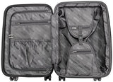 Kenneth Cole Reaction Reverb 3-Piece Luggage Set, Light Silver