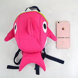 EDITHA 3-6 Year Old Children Dinosaur Backpack School bag with Safety Leash Anti-lost (2626Pink)