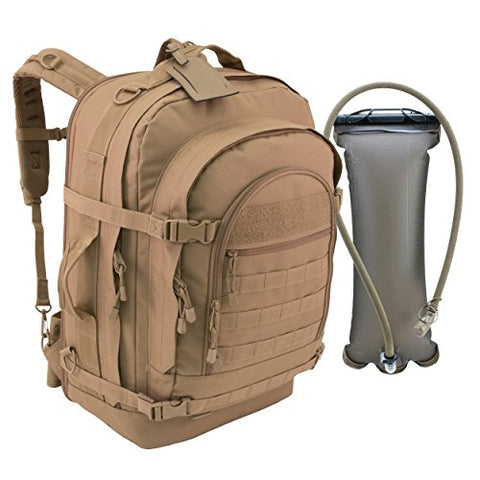 Mercury Tactical Gear Blaze Bugout Bag With Hydration Pack Backpack, Coyote