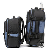 Tpro Bold 2.0 2 Piece Set (22 Inch Expandable Rollaboard + Computer Backpack), Black/Navy