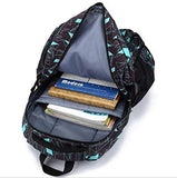 Yexin Multi-Compartment Waterproof Wheeled Rolling Backpack For Girls Boys School Students Books