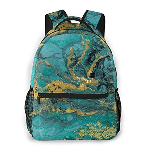 Multi leisure backpack,Marble Acrylic, travel sports School bag for adult youth College Students