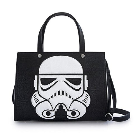 Loungefly Star Wars Laser Cut Storm Trooper Shoulder Bag (Blk/Wht)