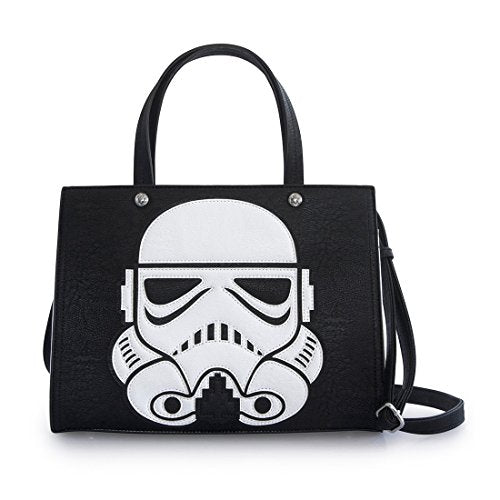 Loungefly Star Wars Laser Cut Storm Trooper Shoulder Bag (Blk/Wht)