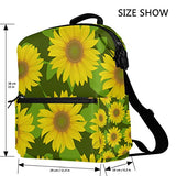 Colourlife Vibrant Sunflowers Stylish Casual Shoulder Backpacks Laptop School Bags Travel