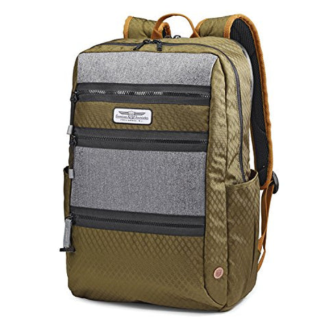 American Tourister Straightshooter Backpack, Olive/Black/Grey One Size