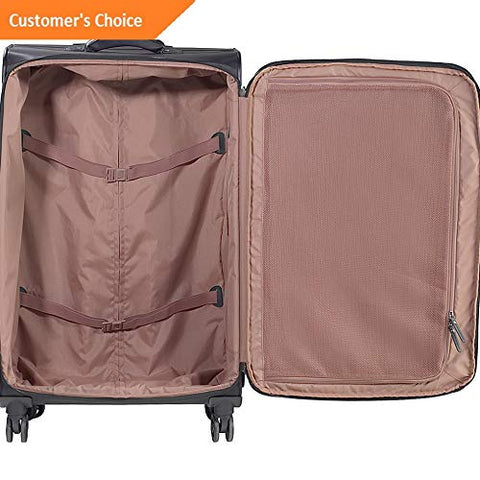 Sandover Jump Nice Large Expandable Dual Spinner Suitcase 2 Colors Softside Checked NEW | Model