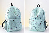 Doodle Canvas Backpack School Bags For Teen Girls Ruckack Backpack