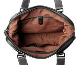 Saierlong New Mens Black Genuine Leather Briefcase Shoulder Laptop Business Bag
