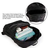 Cross Gear Multipurpose Backpack Waist Bag 2-In-1 Travel Packable Daypack 0908BK