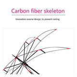 BAGAIL Double Layer Inverted Umbrellas Reverse Folding Umbrella Windproof UV Protection Big