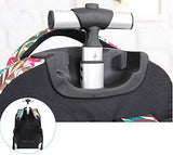 Hcc& Portable Travel School Wheeled Backpack, Carry-On Luggage With Anti-Theft Zippers Rolling