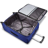 Samsonite Advena Expandable Softside Checked Luggage with Spinner Wheels, 25 Inch, Cobalt Blue