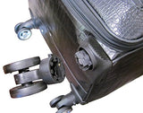 Amerileather Leather Croco-Print Three Piece Set Traveler On Spinner Wheels (#8603-0) (Black)