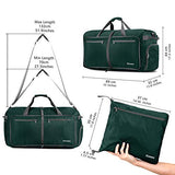 Gonex 150L Travel Duffel Bag Foldable Extra Large Duffle Bag XL Heavy Duty for Men Women for Luggage Shopping Blackish Green