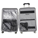 Travelpro Luggage Crew 11 25" Polycarbonate Hardside Spinner Suitcase, Silver