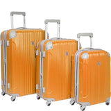 Beverly Hills Country Club Newport 3-Piece Hardside Spinner Luggage Set - Orange ( 21-Inch ,