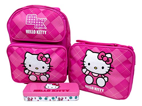 hello kitty backpack lunchbox set with Lunch Box - Bundle of 16 Backpack, Lunch Bag, Stickers, Water Bottle, More | Hello Kitty School Supplies for Kids our coordinating water bottle helps you stay cool and hydrated in style Hello Kitty Backpack and Lunch