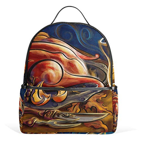 Backpack Thanksgiving Turkey Womens Laptop Backpacks School Hiking Travel Daypack