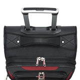 Gabbiano The Glasgow Softside Collection 3 Piece Spinner Set (Black/Red)