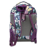 J World New York Sunrise Rolling Backpack, Secret Garden