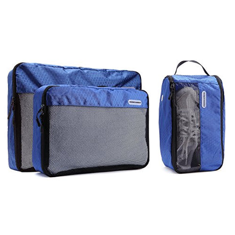 3 pcs Polyster travel organizer set (blue)