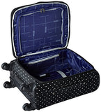 Kenneth Cole Reaction Dot Matrix 20" 600d Polka Dot Polyester Expandable 4-Wheel Spinner Carry-on Luggage, Black