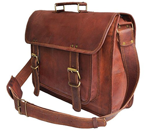 Vintage Crafts Genuine Men'S Leather Messenger Laptop Briefcase Satchel Mens Bag