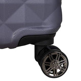 Kenneth Cole Reaction Diamond Tower Luggage Collection Lightweight Hardside Expandable 8-Wheel Spinner Travel Suitcase, Smokey Purple, 20-Inch Carry On
