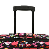 Elite Luggage Print 3 Piece Expandable Rolling Luggage Set (Gem Bubbles)
