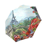 Travel Umbrella Eiffel Tower Windproof, Anti-UV waterproof Lightweight Portable Outdoor use