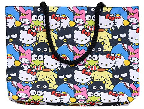 Hello Kitty and Friends Tote My Melody Keroppi Chococat Tuxedo Sam Print Bag