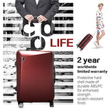 Coolife Luggage 3 Piece Sets PC+ABS Spinner Suitcase 20 inch 24 inch 28 inch