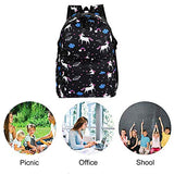 Unicorn School Backpack Waterproof Canvas Pencil Bag 3PC Set