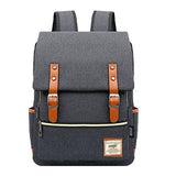 ABage Unisex Laptop Backpack Vintage Business College School Backpack Fits 15" Laptop, Black