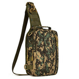 Tactical Military Sling Chest Pack Bag Molle Daypack Crossbody Shoulder Bag For Hunting (Jungle