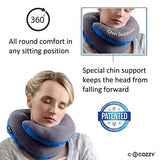 BCOZZY Chin Supporting Patented Travel Pillow - Prevents The Head from Falling Forward in Any Sitting Position, Providing Comfort and Support for The Neck and Head. Adult Size (Gray)