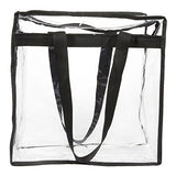 Stadium Approved Clear Plastic Tote Bags with Handles (11.75 x 11.5 x 5.75 In, 2 Pack)