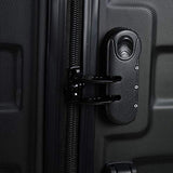 Hipack Prime Suitcases Hardside Luggage with Spinner Wheels, Black, 3-Piece Set (20/24/28)