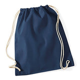 Westford Mill Cotton Lightweight Draw String Gym Sac Bag - Surf Blue