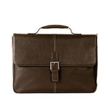Boconi Tyler Tumbled Brokers Bag in Coffee w/Khaki