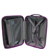 Chariot Veneto 3 Piece Hardside Spinner Luggage Set (Raspberry)