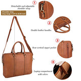 Banuce Vintage Full Grain Italian Leather Briefcase for Men Women Business Tote Messenger Satchel