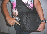 Explorer Tactical Concealed Carry Crossbody Shoulder Messenger Bag Black