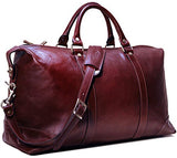 Floto Collection Cabin Duffle Bag in Vecchio Brown Italian Calfskin Leather