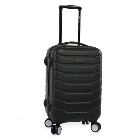Perry Ellis Traction Hardside Spinner Carry On Luggage, Black